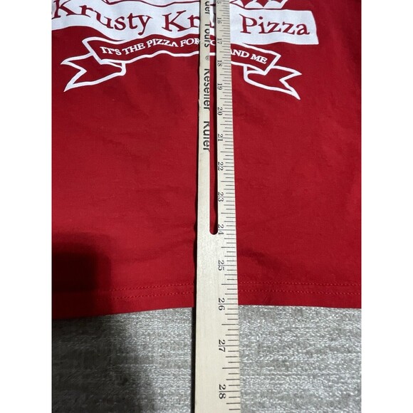 Nickelodeon SpongeBob Shirt Men’s Large Red Graphic Tee Krusty Krab Pizza - Picture 6 of 8